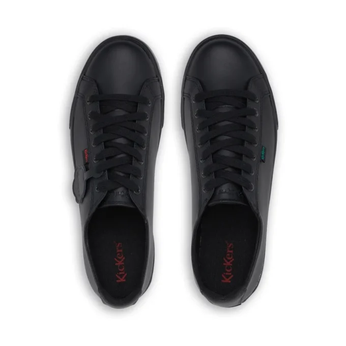 Tovni Lacer de cuero negro unisex para adultos
