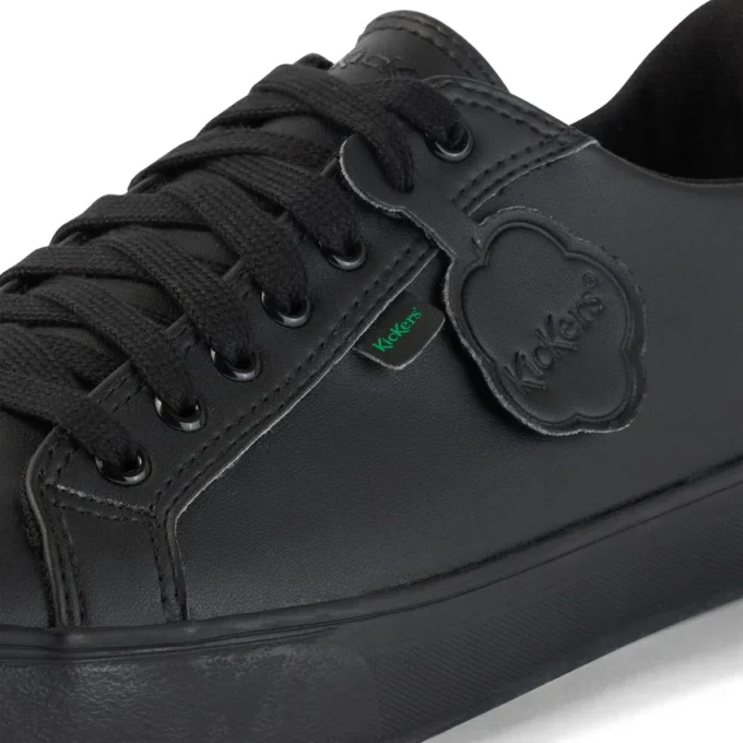 Tovni Lacer de cuero alternativo para adultos unisex, negro