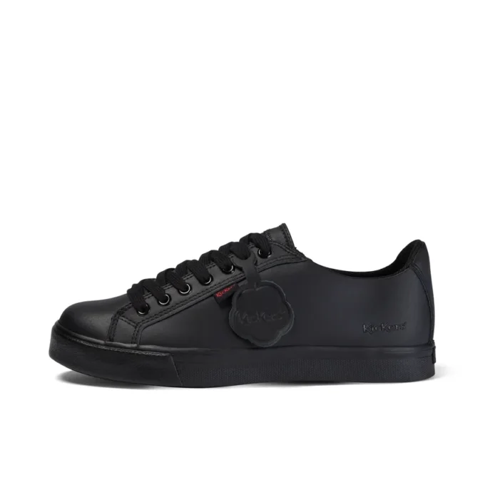 Tovni Lacer de cuero para jóvenes unisex, negro