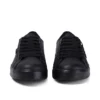 Tovni Lacer de cuero para jóvenes unisex, negro