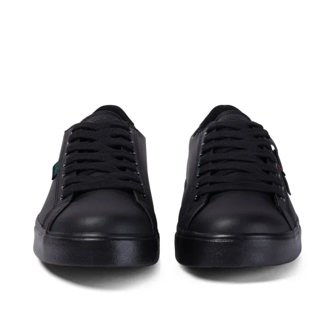 Tovni Lacer de cuero para jóvenes unisex, negro