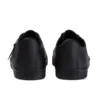 Tovni Lacer de cuero para jóvenes unisex, negro