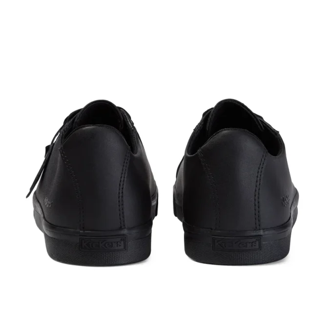Tovni Lacer de cuero para jóvenes unisex, negro