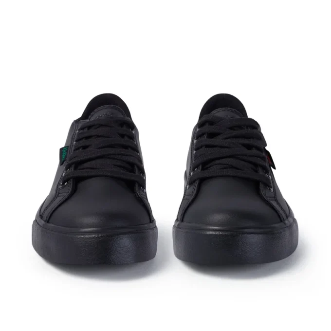 Tovni Lacer de cuero unisex para niños, negro