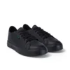 Tovni Lacer de cuero unisex para niños, negro