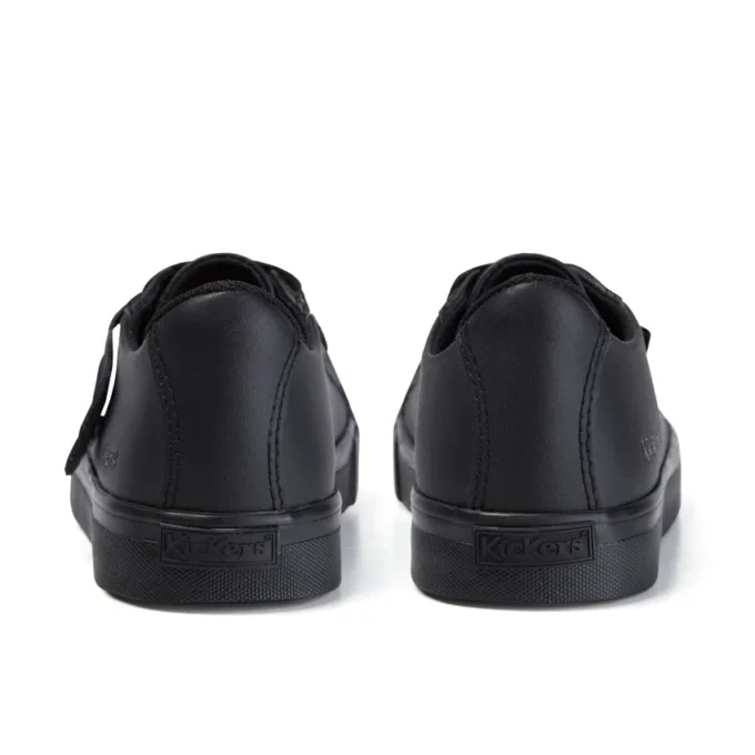 Tovni Lacer de cuero unisex para niños, negro