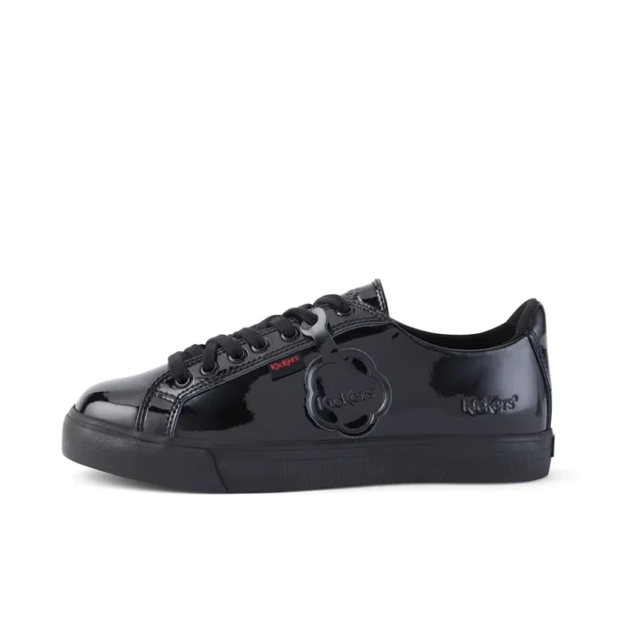 Tovni Lacer para mujer, charol negro
