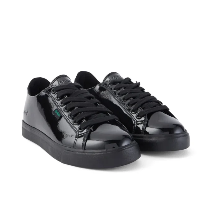 Tovni Lacer para mujer, charol negro