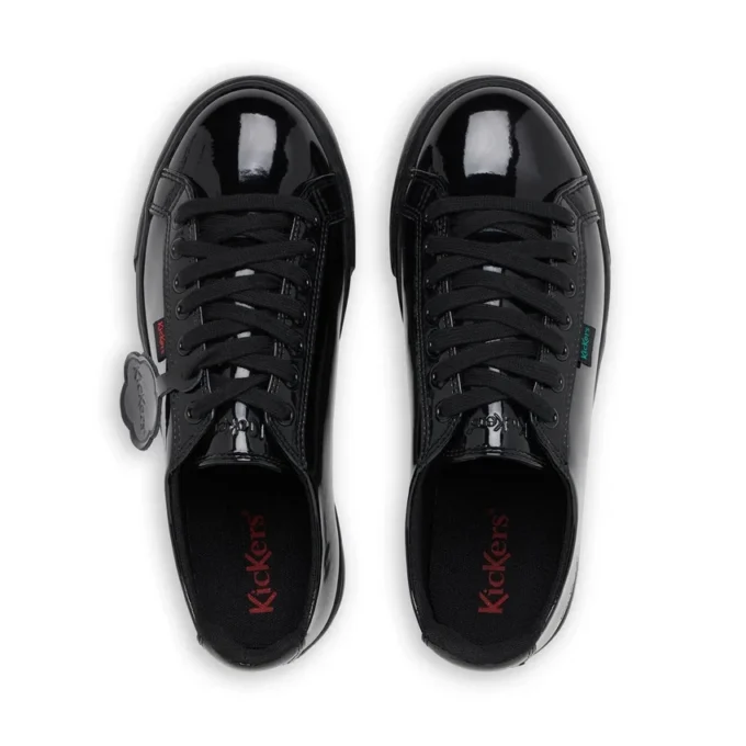 Tovni Lacer para mujer, charol negro