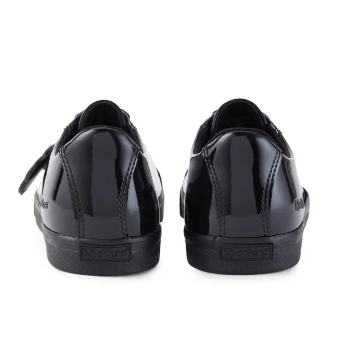 Tovni Lacer para mujer joven, charol negro