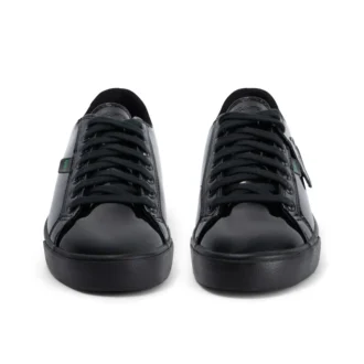 Tovni Lacer para mujer joven, piel sintética y charol, negro