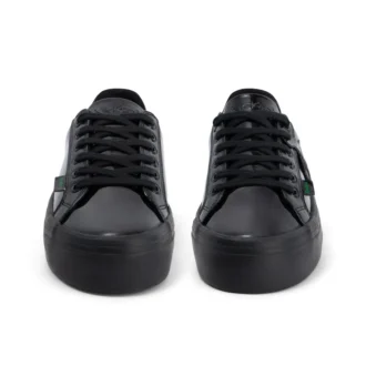 Tovni para mujer adulta, piel sintética, charol, negro