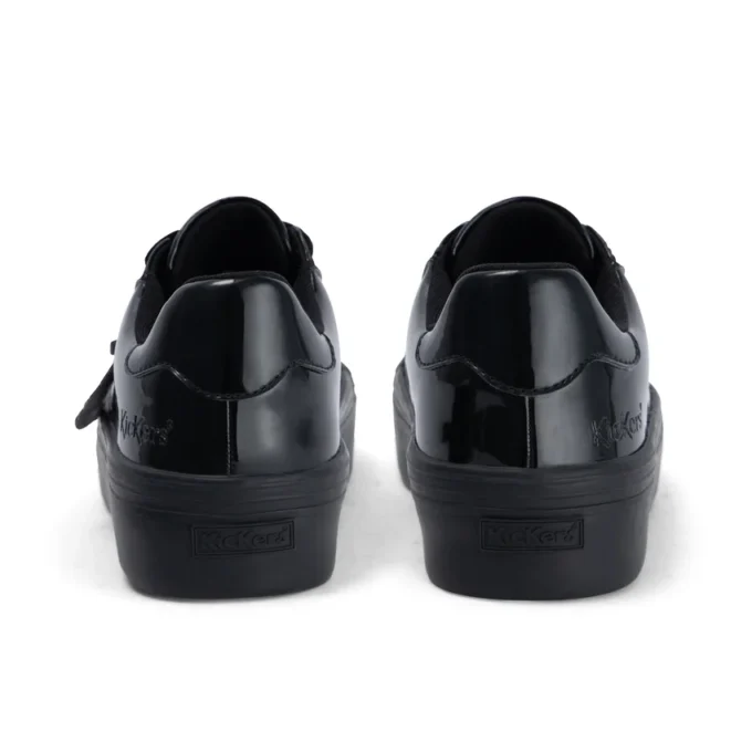 Tovni para mujer adulta, piel sintética, charol, negro