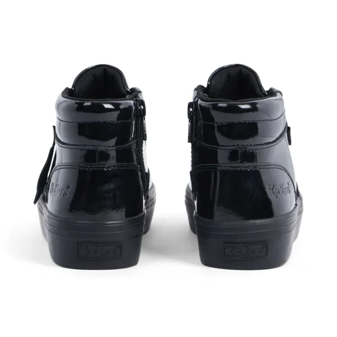 Tovni Stack Hi Flower de charol negro para niñas