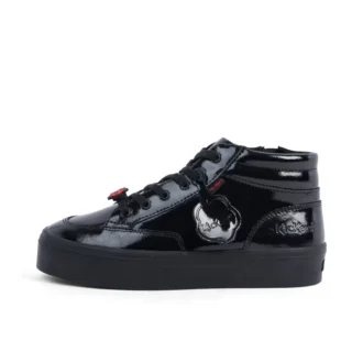 Tovni Stack Hi Flower de charol para mujer joven, negro