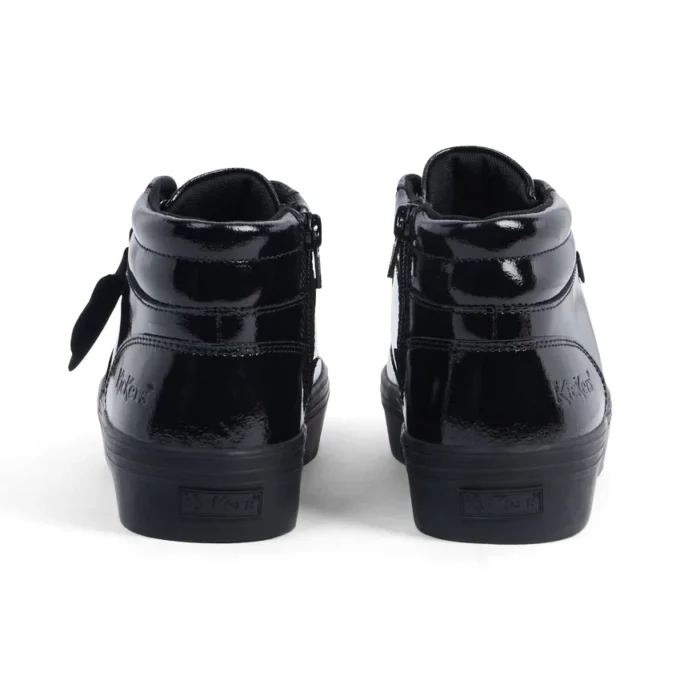 Tovni Stack Hi Flower de charol para mujer joven, negro