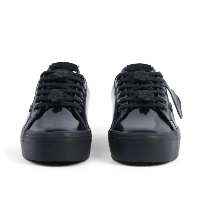 Tovni Stack Lo Flower de charol negro para mujer
