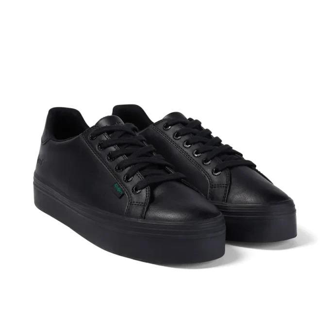 Tovni Stack para mujer, de cuero negro