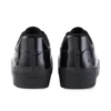 Tovni Stack para mujer joven, piel charol, negro