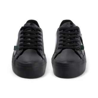 Tovni Stack para mujer joven, piel sintética y charol, negro
