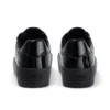 Tovni Stack para mujer joven, piel sintética y charol, negro