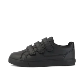 Tovni Trip de cuero para jóvenes unisex, color negro