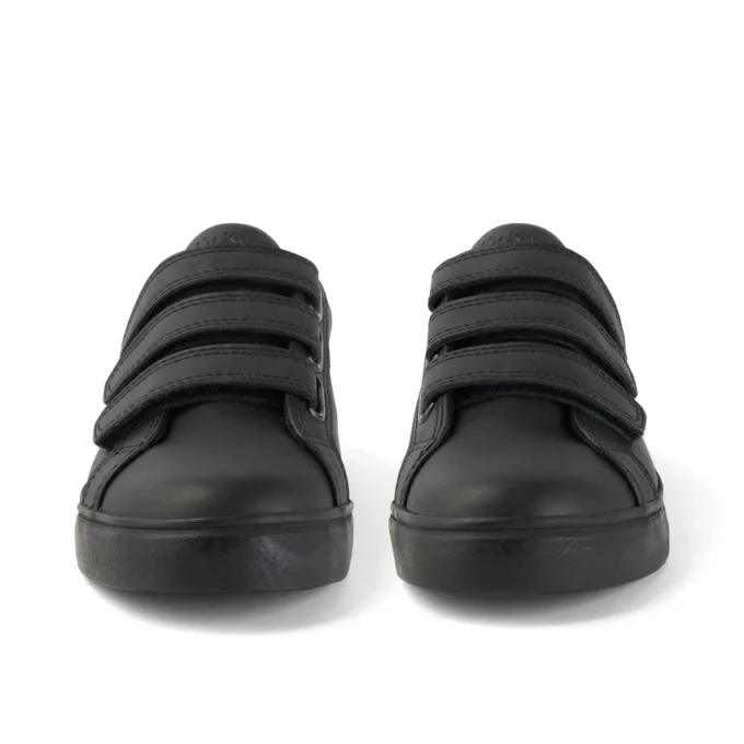 Tovni Trip de cuero para jóvenes unisex, color negro