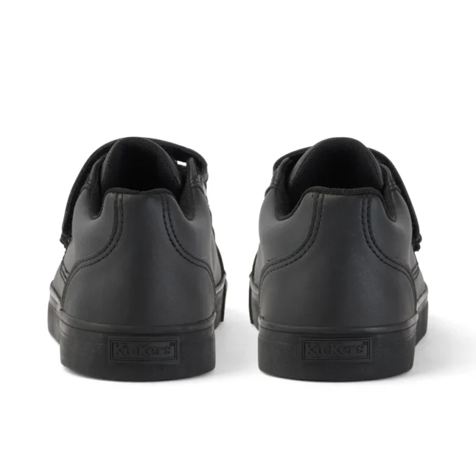 Tovni Trip de cuero para jóvenes unisex, color negro