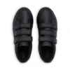 Tovni Trip de cuero para jóvenes unisex, negro