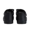 Tovni Trip de cuero para jóvenes unisex, negro