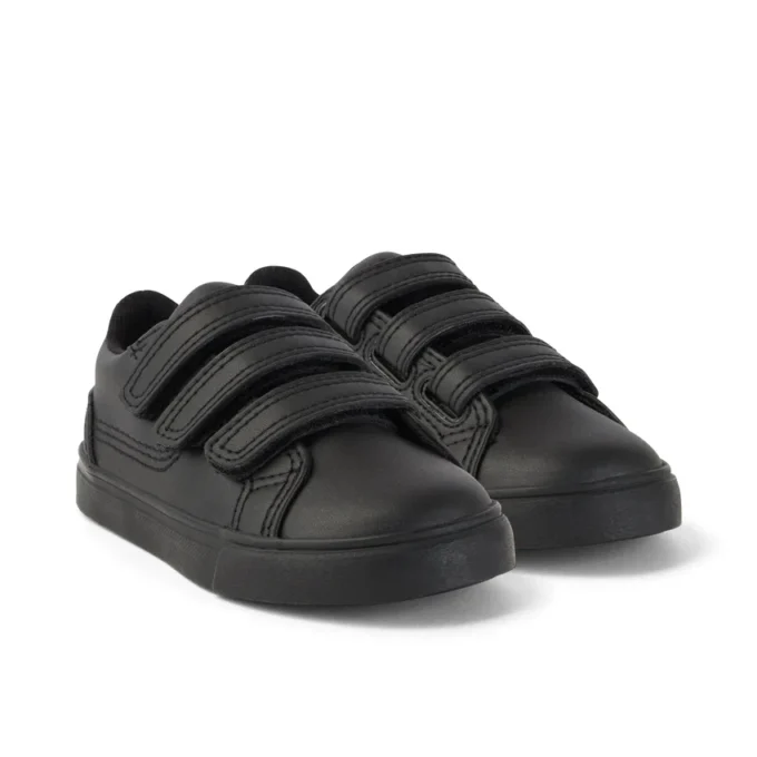 Tovni Trip unisex para niños, piel sintética, negro