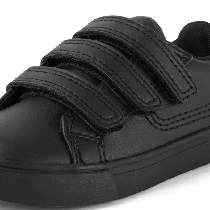 Tovni Trip unisex para niños, piel sintética, negro