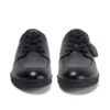 Troiko Lace de cuero negro para hombre