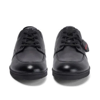 Troiko Lace de cuero negro para hombre