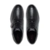 Troiko Lace de cuero negro para hombre