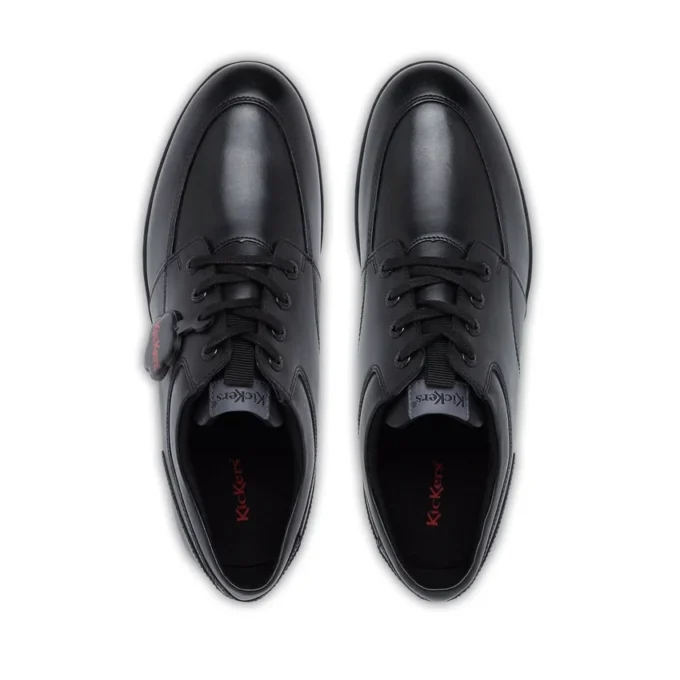 Troiko Lace de cuero negro para hombre