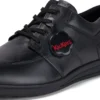 Troiko Lace de cuero negro para hombre