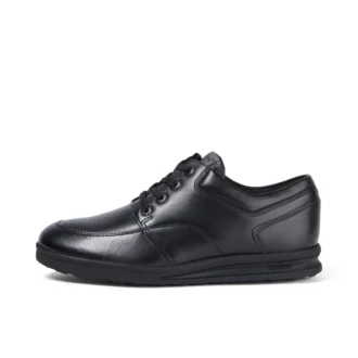 Troiko Lace de piel negra para hombre joven
