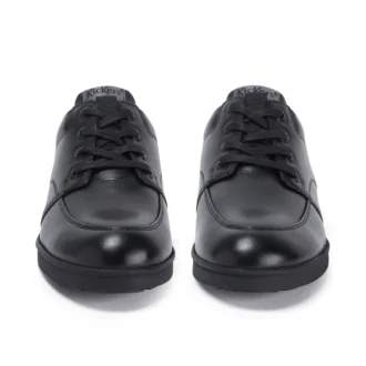 Troiko Lace de piel negra para hombre joven