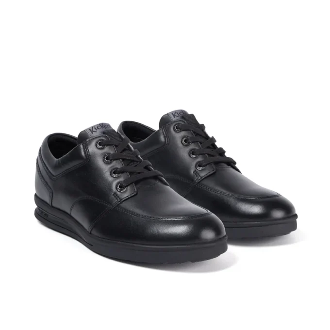 Troiko Lace de piel negra para hombre joven