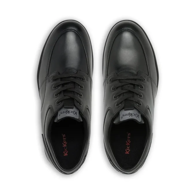 Troiko Lace de piel negra para hombre joven