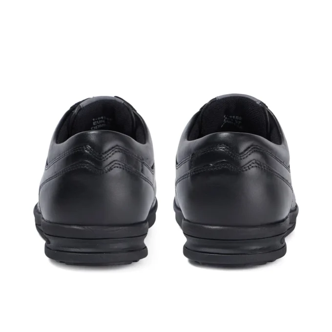 Troiko Lace de piel negra para hombre joven