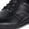 Troiko Lace de piel negra para hombre joven