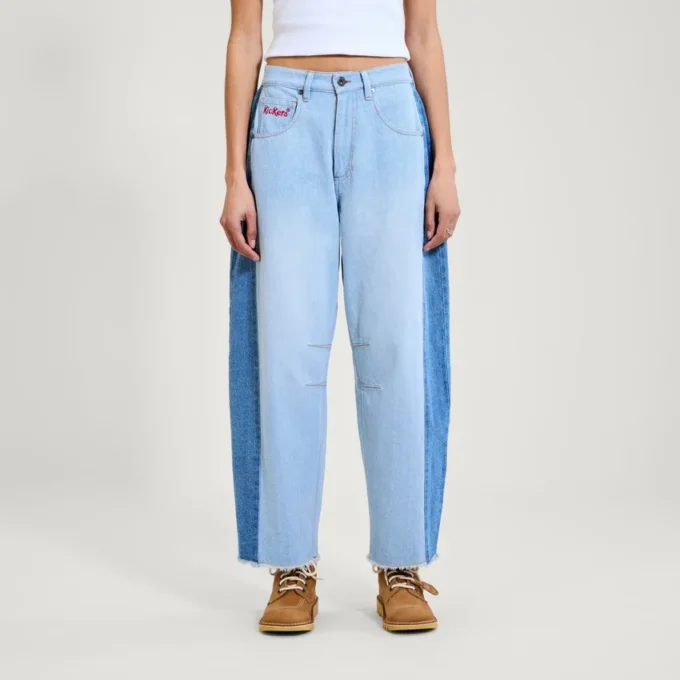 Vaqueros Kickers Classic de pierna ancha para mujer, azul