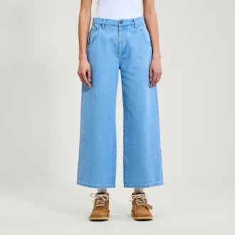 Vaqueros Kickers Classic de pierna ancha para mujer, color azul