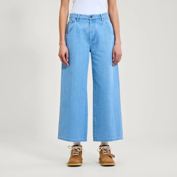 Vaqueros Kickers Classic de pierna ancha para mujer, color azul