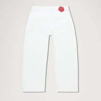 Vaqueros Kickers Classic de pierna ancha para mujer, color blanco