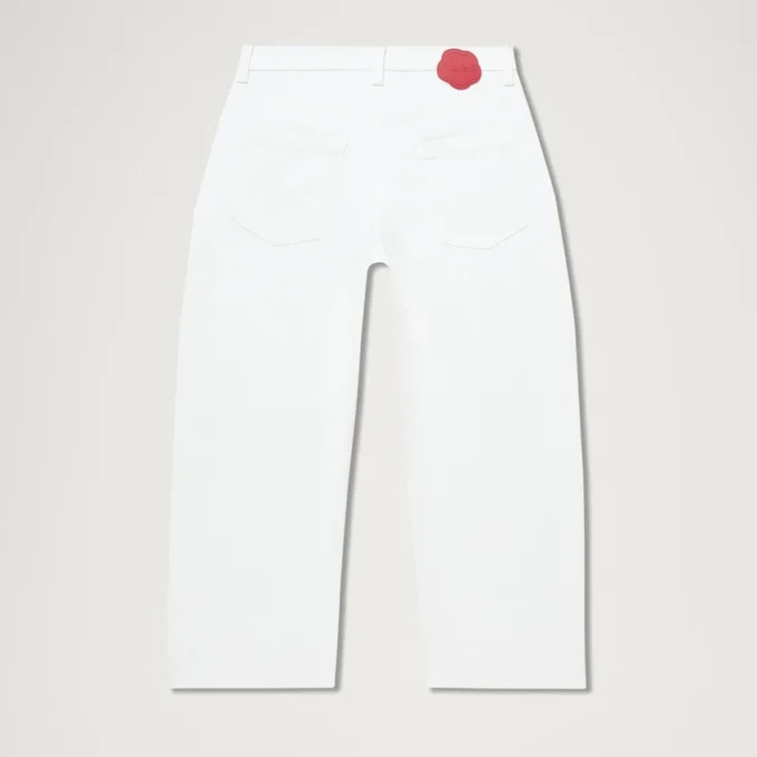 Vaqueros Kickers Classic de pierna ancha para mujer, color blanco