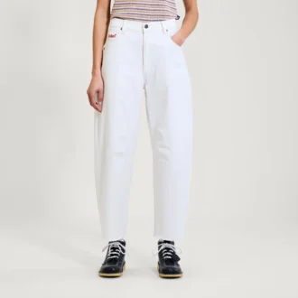 Vaqueros Kickers Classic de pierna ancha para mujer, color blanco