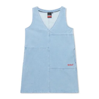 Vestido mini clásico de denim Kickers para mujer, azul